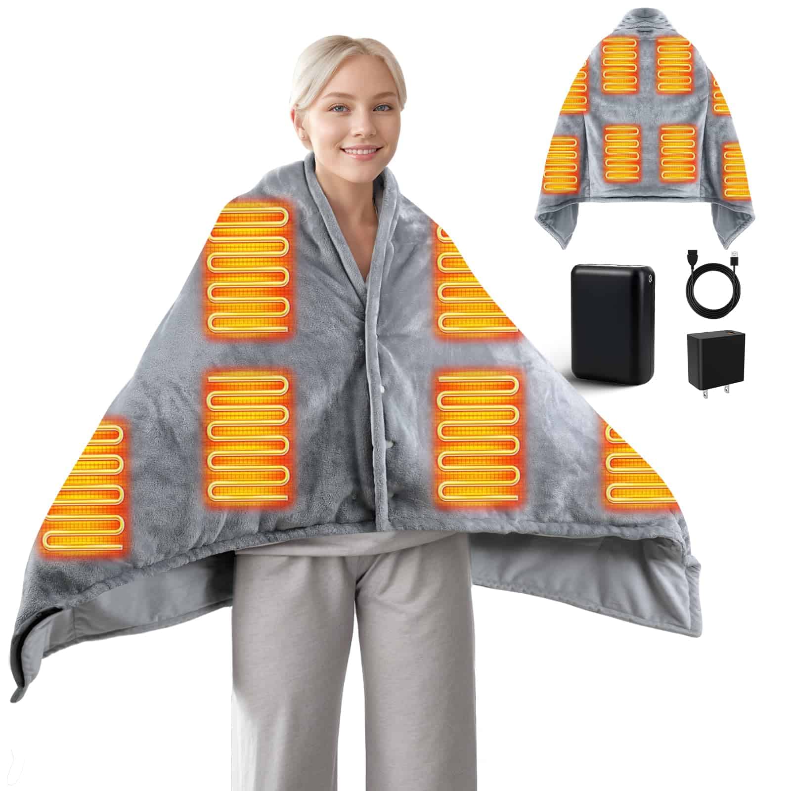 Manta Térmica con Batería Recargable, Manta Térmica