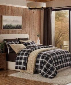 Set de Edredón King Maravilloso, Cuadros Buffalo, Tacto