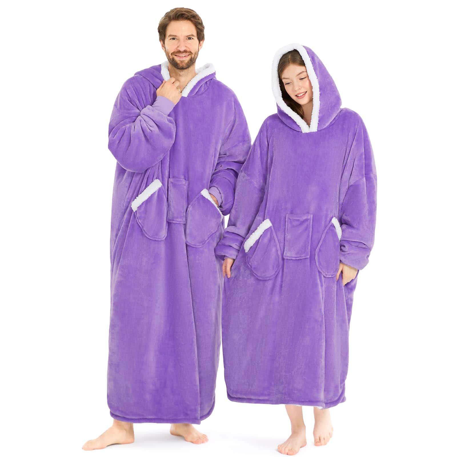 L'AGRATY Manta con Capucha de Forro Polar Premium para