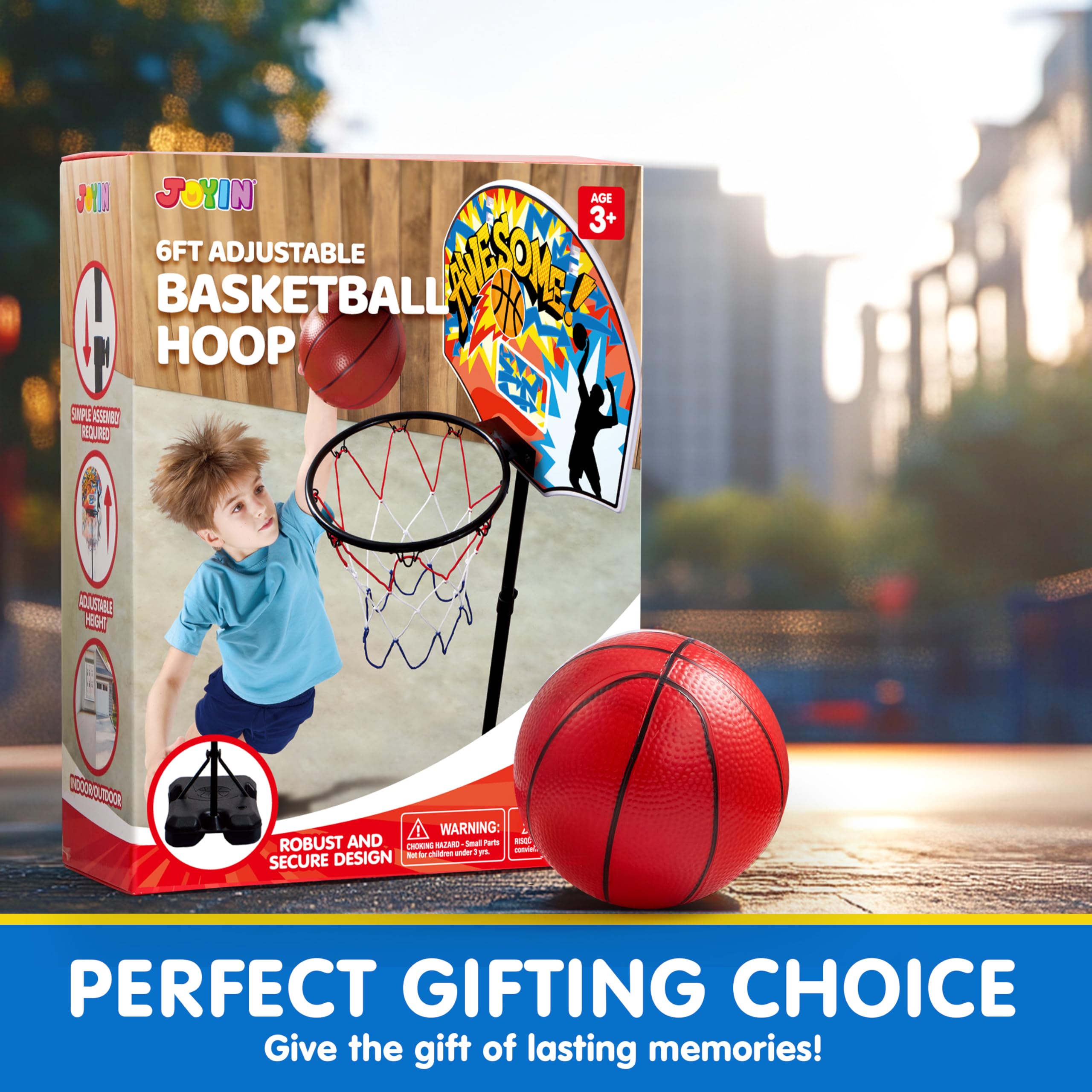 Aro de Baloncesto para Niños JOYIN, Altura Ajustable 2.8 - Imagen 8