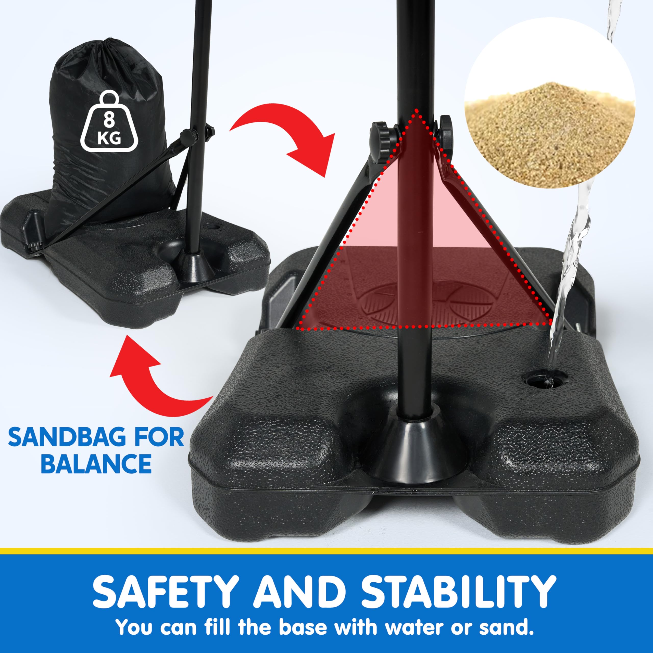 Aro de Baloncesto para Niños JOYIN, Altura Ajustable 2.8 - Imagen 4