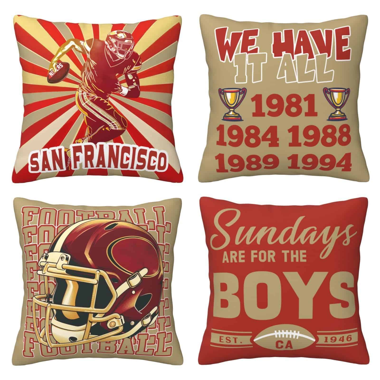 Fundas de Cojín de Fútbol Decoración de Equipo Deportivo