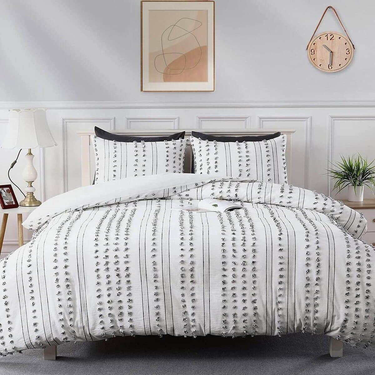 TEXTURE & LOOMS Funda de Edredón de Algodón 100% Tamaño