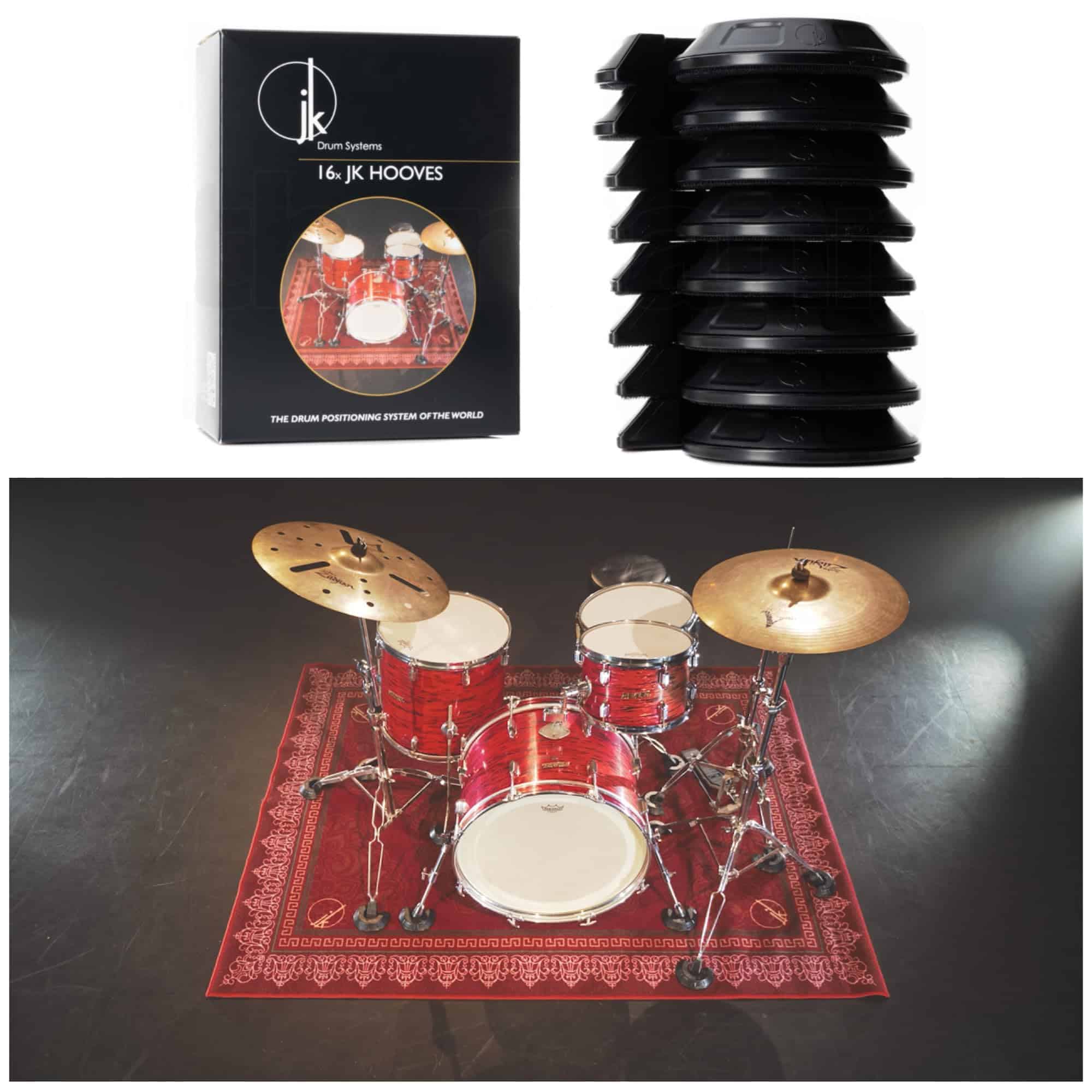 JK DRUMPLATES 16-Pack Drum Hooves | Estabiliza tu batería |