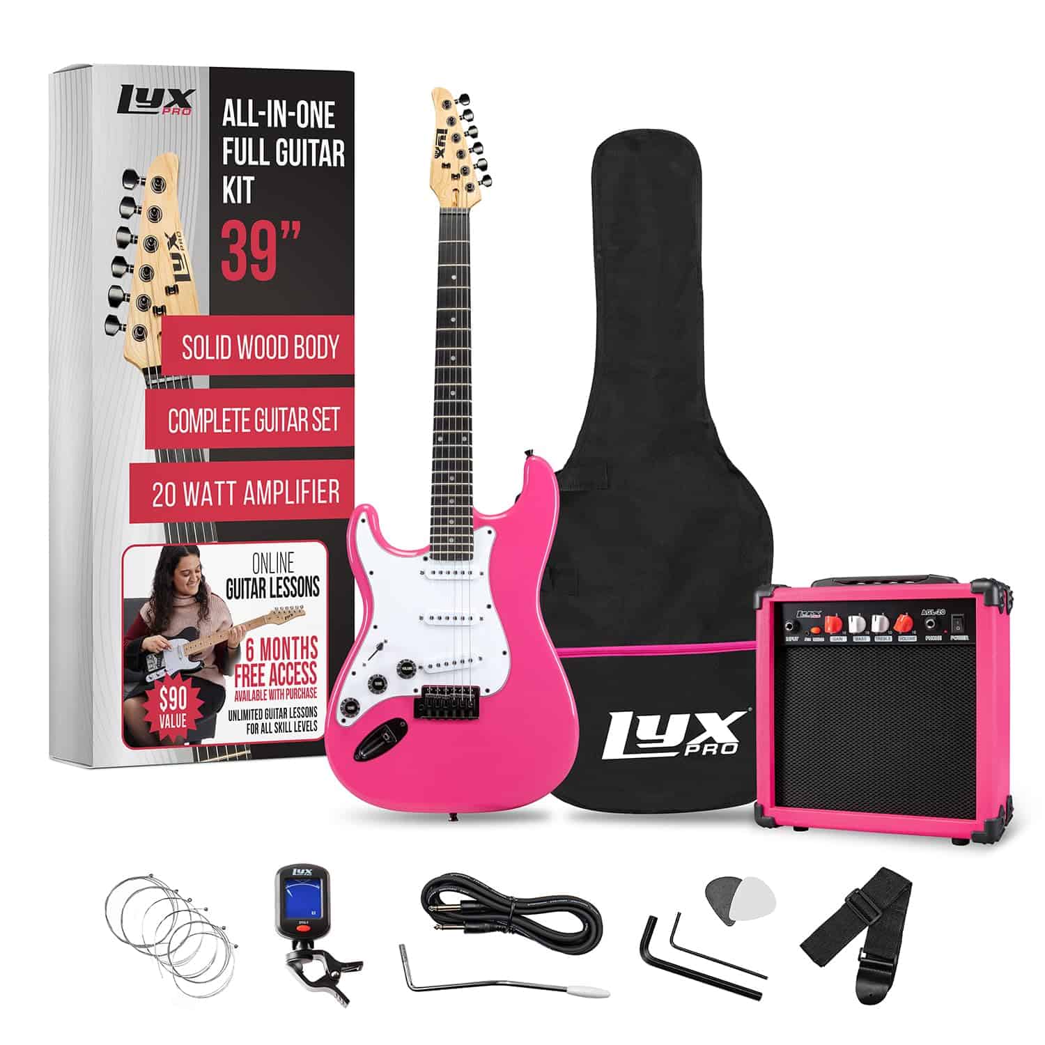 Kit de Guitarra Eléctrica para Zurdos LyxPro de 39 Pulgadas