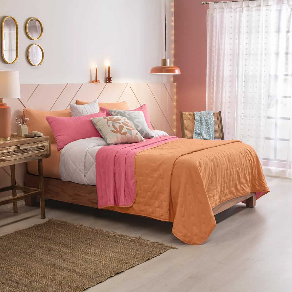 Edredón Queen Vianney, Ropa de Cama Novo Coralia, Colcha