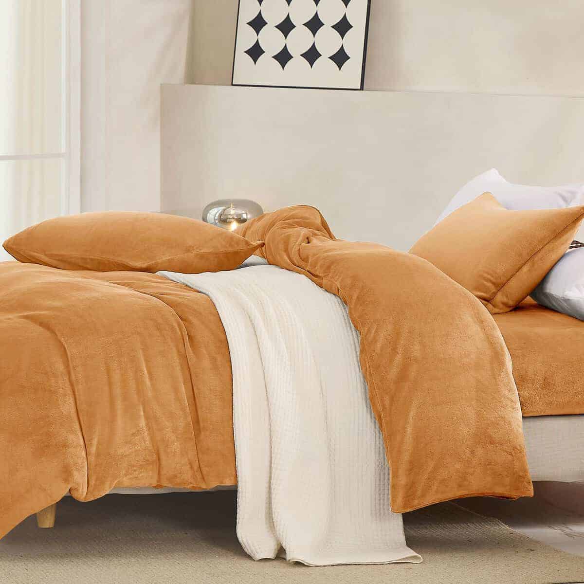 JELLYMONI Funda de Edredón de Terciopelo Tamaño Twin - - Imagen 3