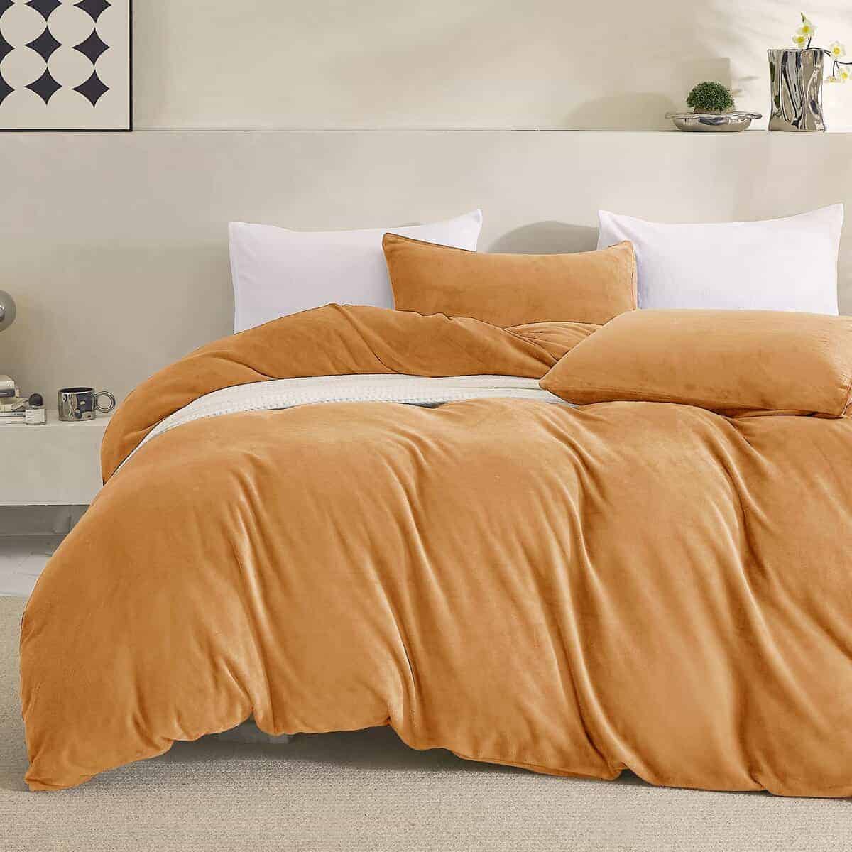 JELLYMONI Funda de Edredón de Terciopelo Tamaño Twin -