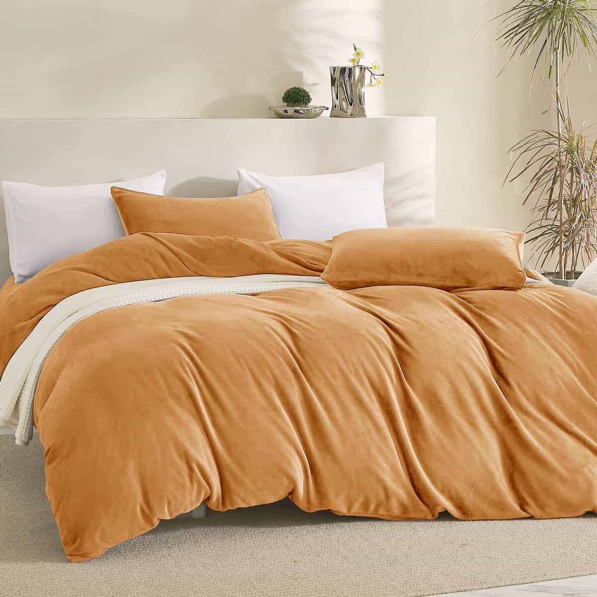 JELLYMONI Funda de Edredón de Terciopelo Tamaño Twin - - Imagen 8