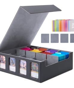 Caja de Almacenamiento de Cartas Venssu -Negro y Gris