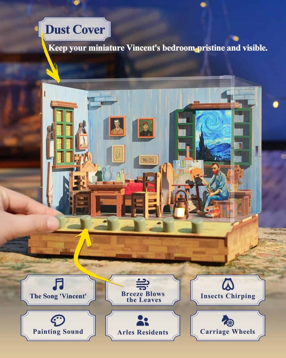 Kit de Casa en Miniatura DIY, Kit de Casa - Vincent) - Imagen 5