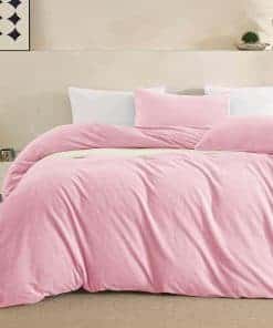 Funda de Edredón de Terciopelo Rosa Jellymoni Tamaño Queen