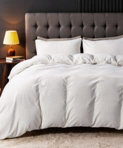 Funda de edredón de terciopelo blanco JELLYMONI tamaño king