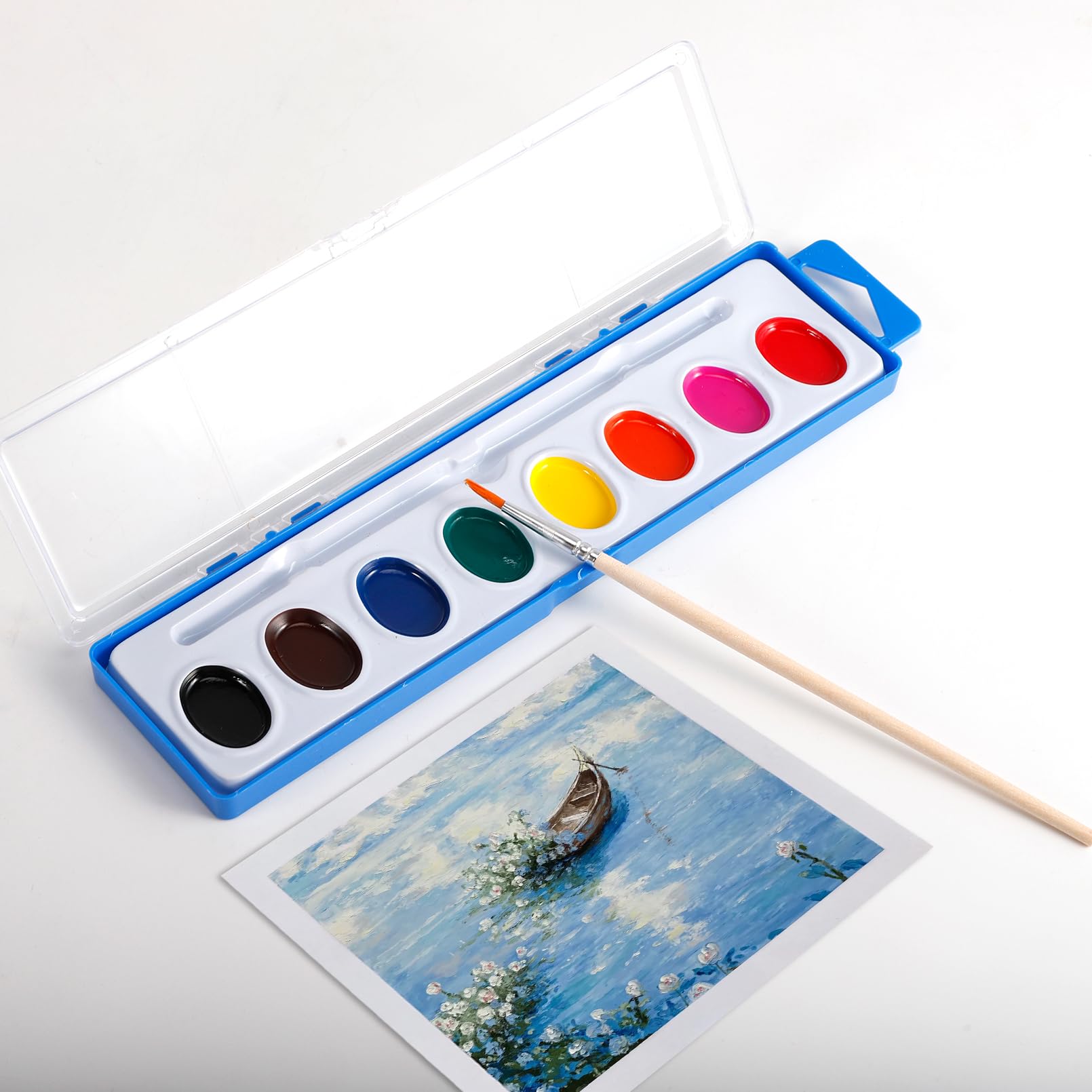 CACASO 40 Pack Juego de Pintura Acuarela, 8 Colores Set de - Imagen 8