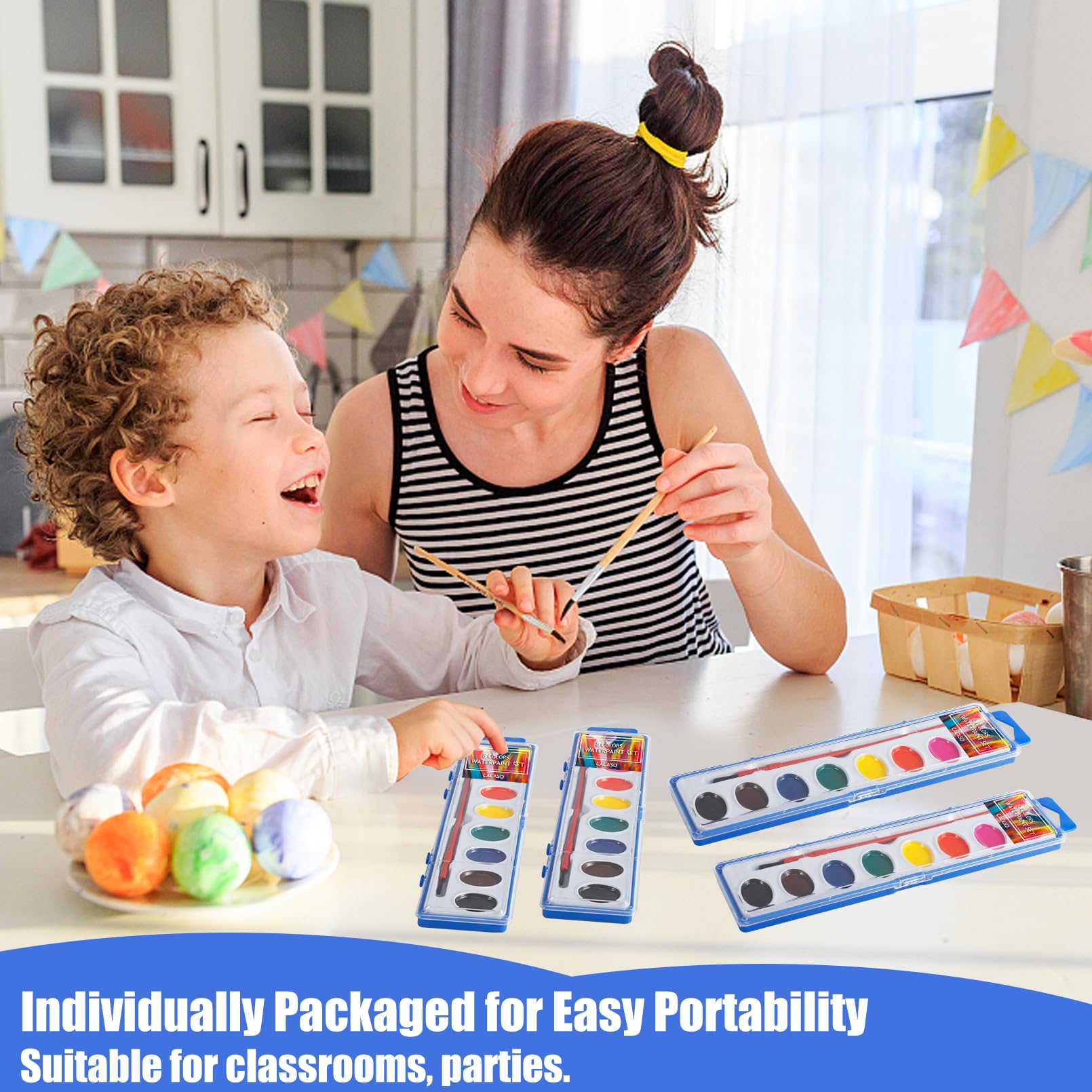 CACASO 40 Pack Juego de Pintura Acuarela, 8 Colores Set de - Imagen 6