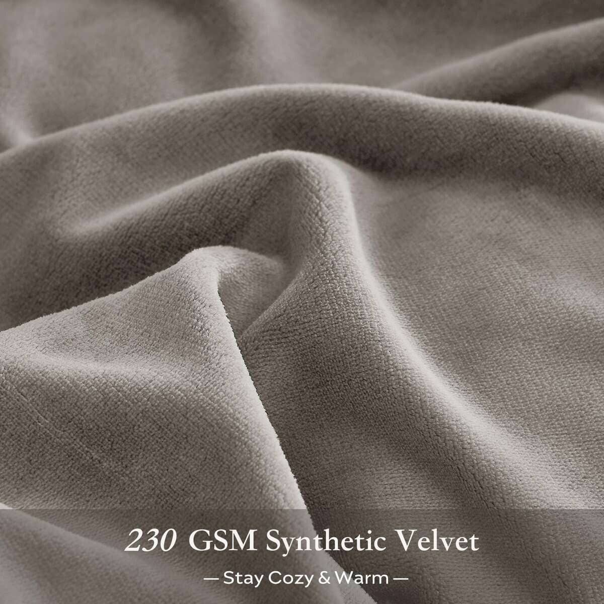 JELLYMONI Funda de Edredón de Terciopelo Gris -Gris Claro - Imagen 6