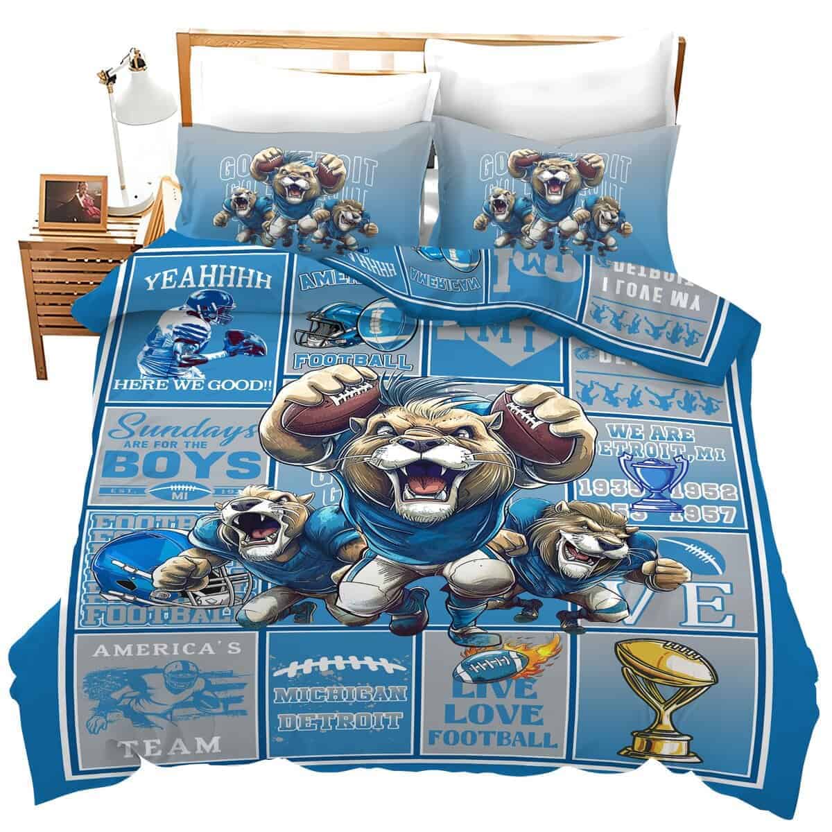 Juego de Edredón Oradabo Decoración de Equipos de Fútbol