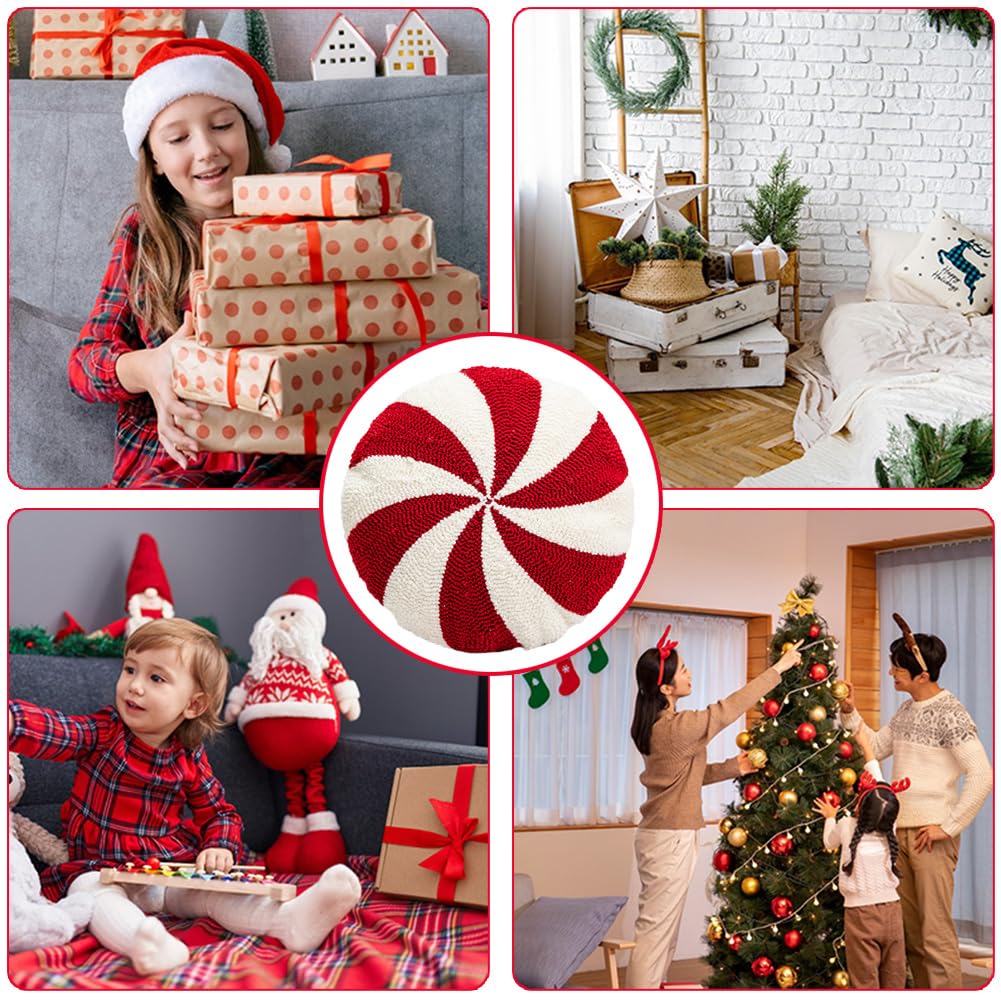 3 Piezas Cojín de Caramelo en Bastón de Navidad de Felpa - Imagen 8