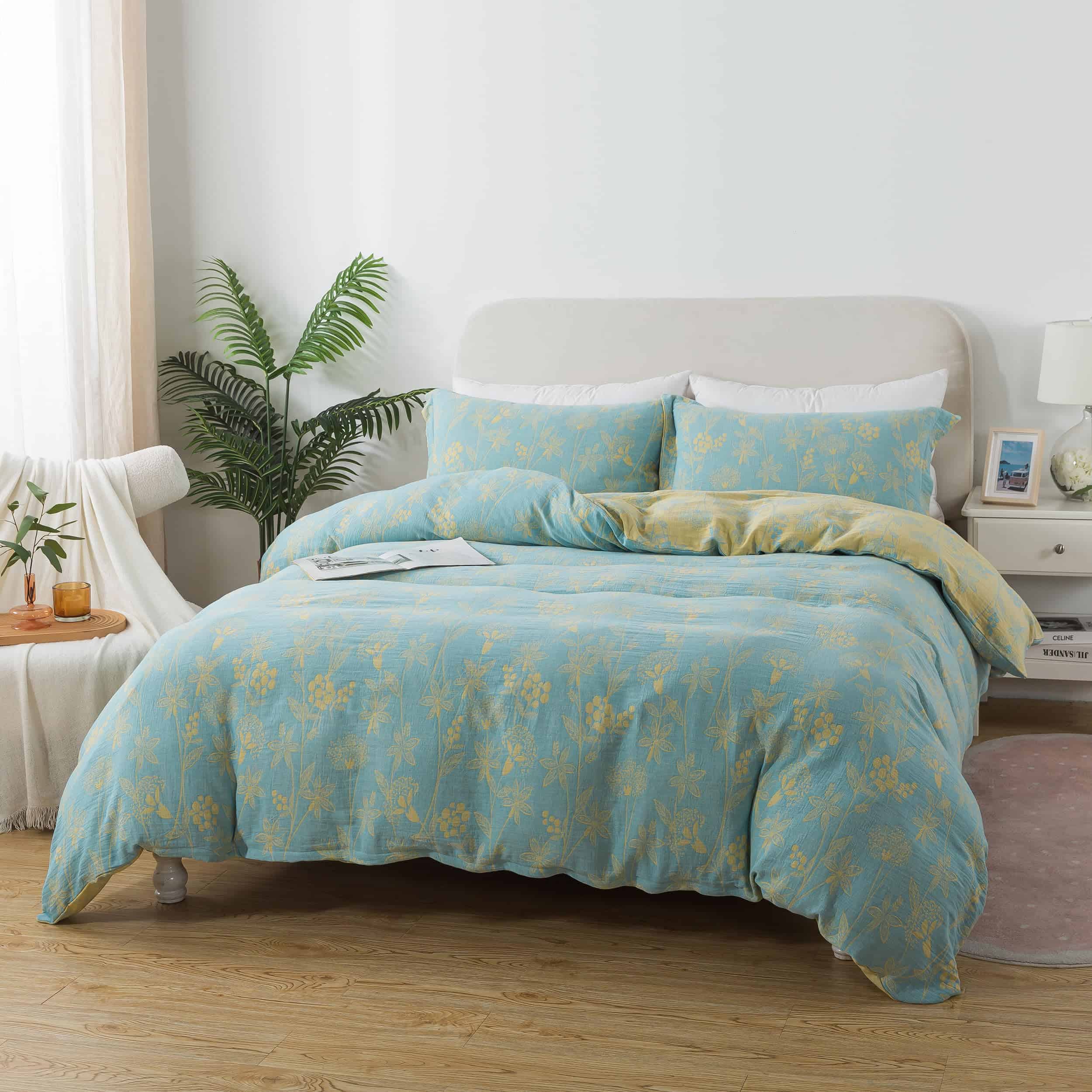 Juego de Ropa de Cama Vintage de Flores y -Verde - Imagen 8