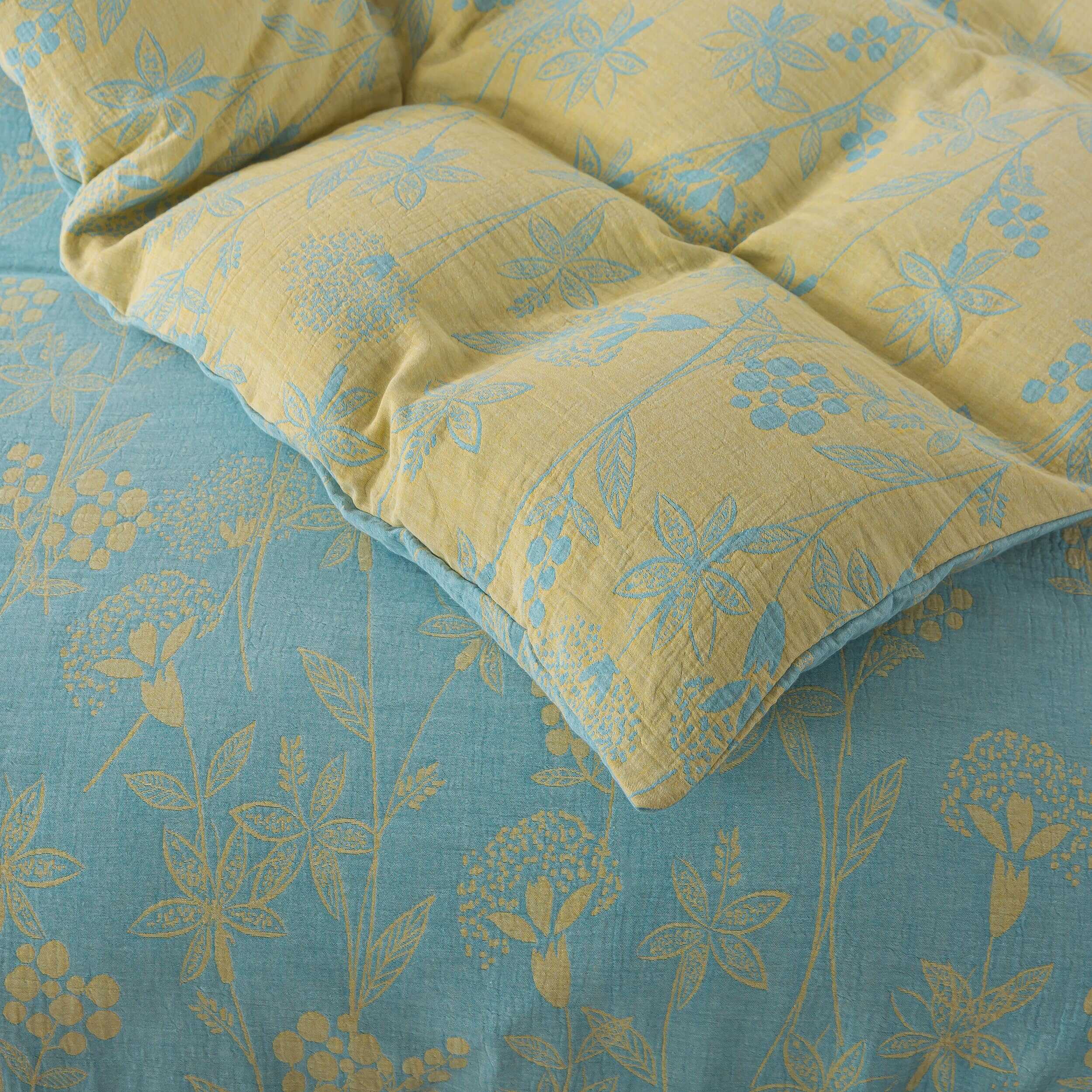 Juego de Ropa de Cama Vintage de Flores y -Verde - Imagen 4