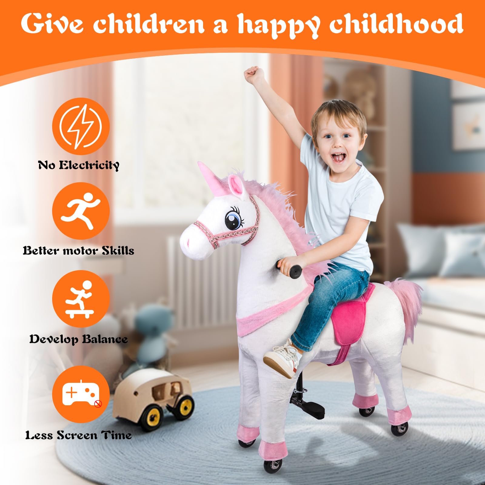 Juguete Unicornio para Montar para Niños de 3 a 6 Años - Imagen 5