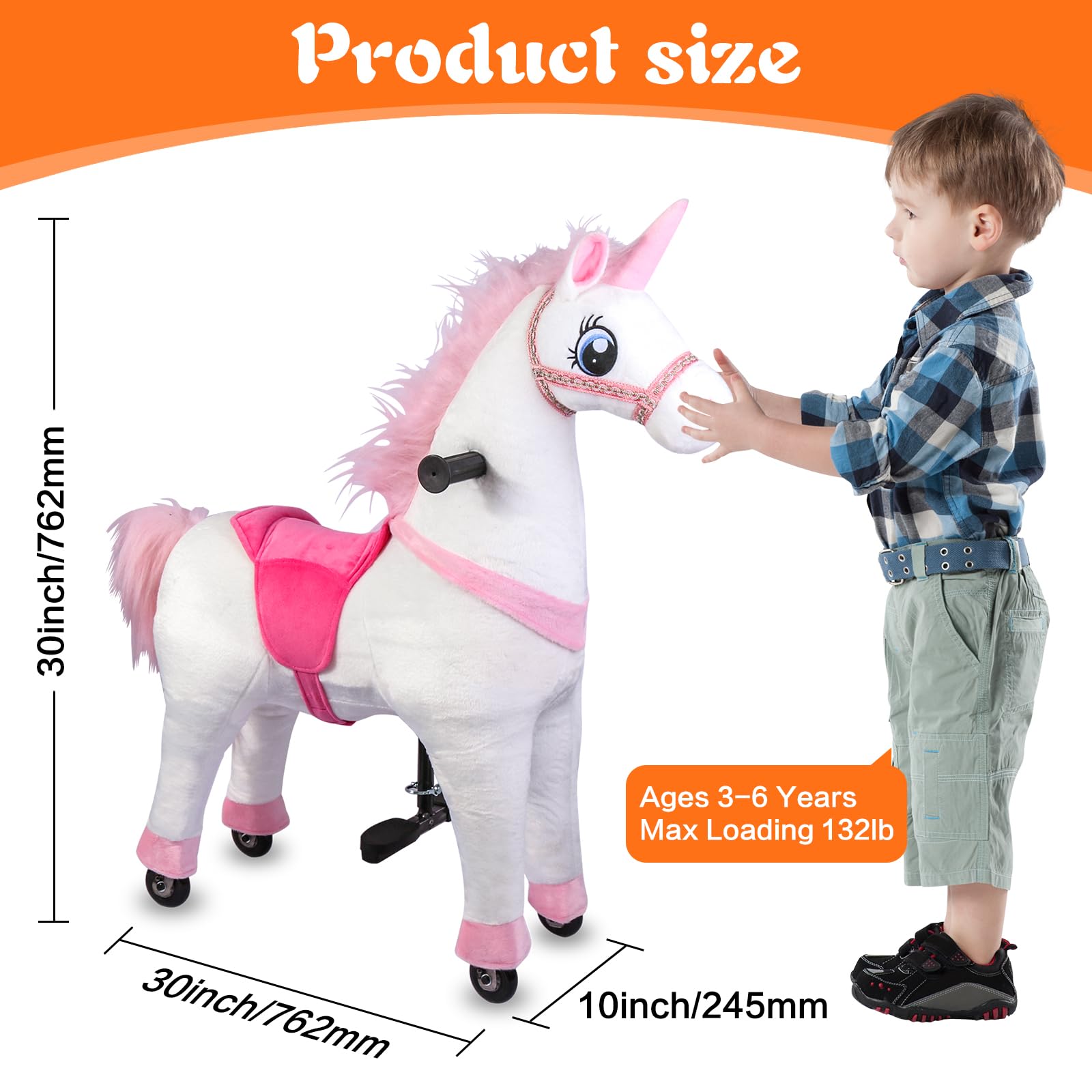 Juguete Unicornio para Montar para Niños de 3 a 6 Años - Imagen 3