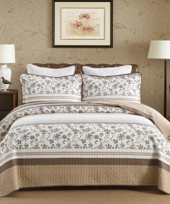 Juego de Colcha a Rayas SOElinens Tamaño King - Set de