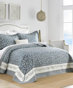 SahSahCasa 100% Algodón 120"x120" Colcha de Cama Extra