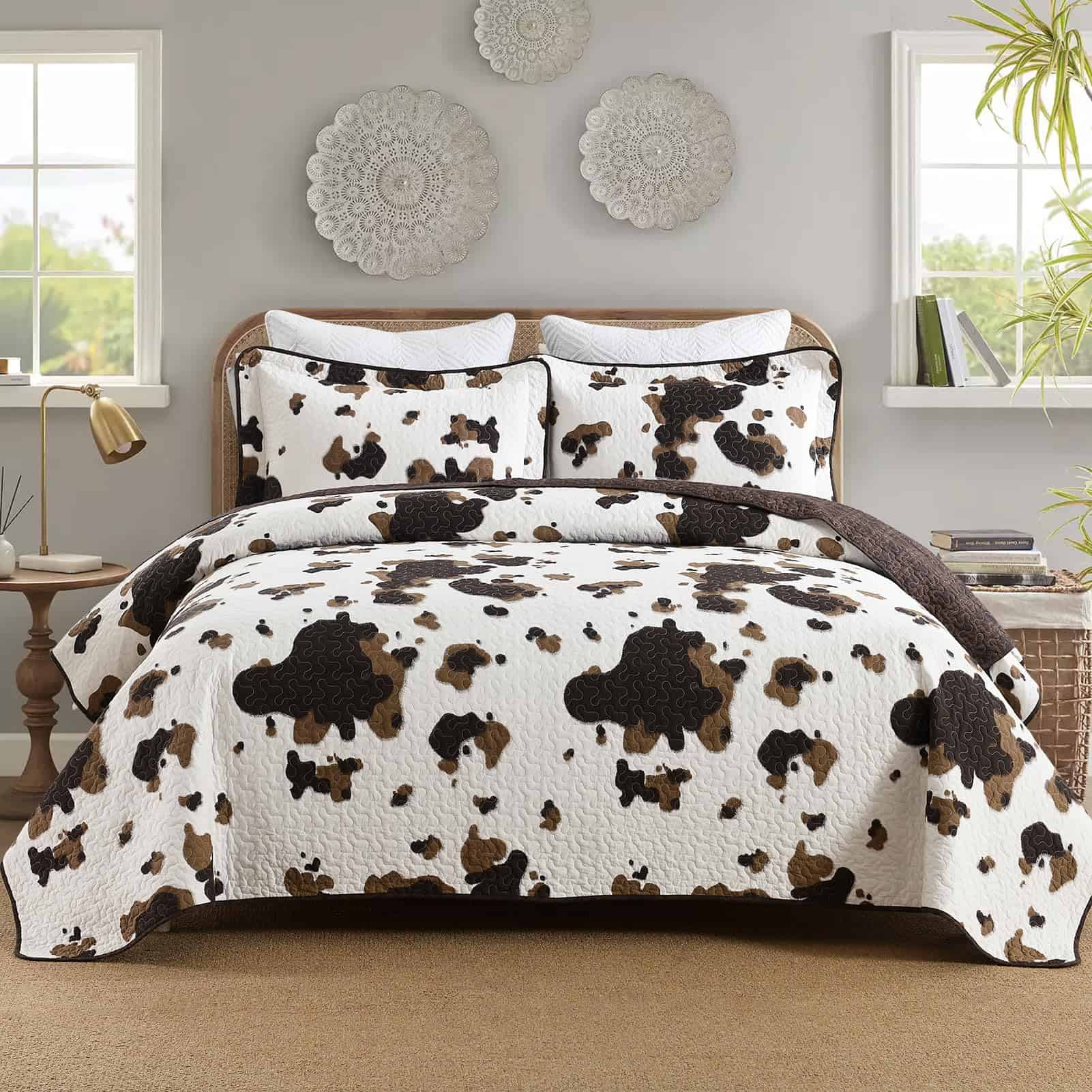 Juego de Edredón de Vaca Queen Size QuiltEase - Edredón de