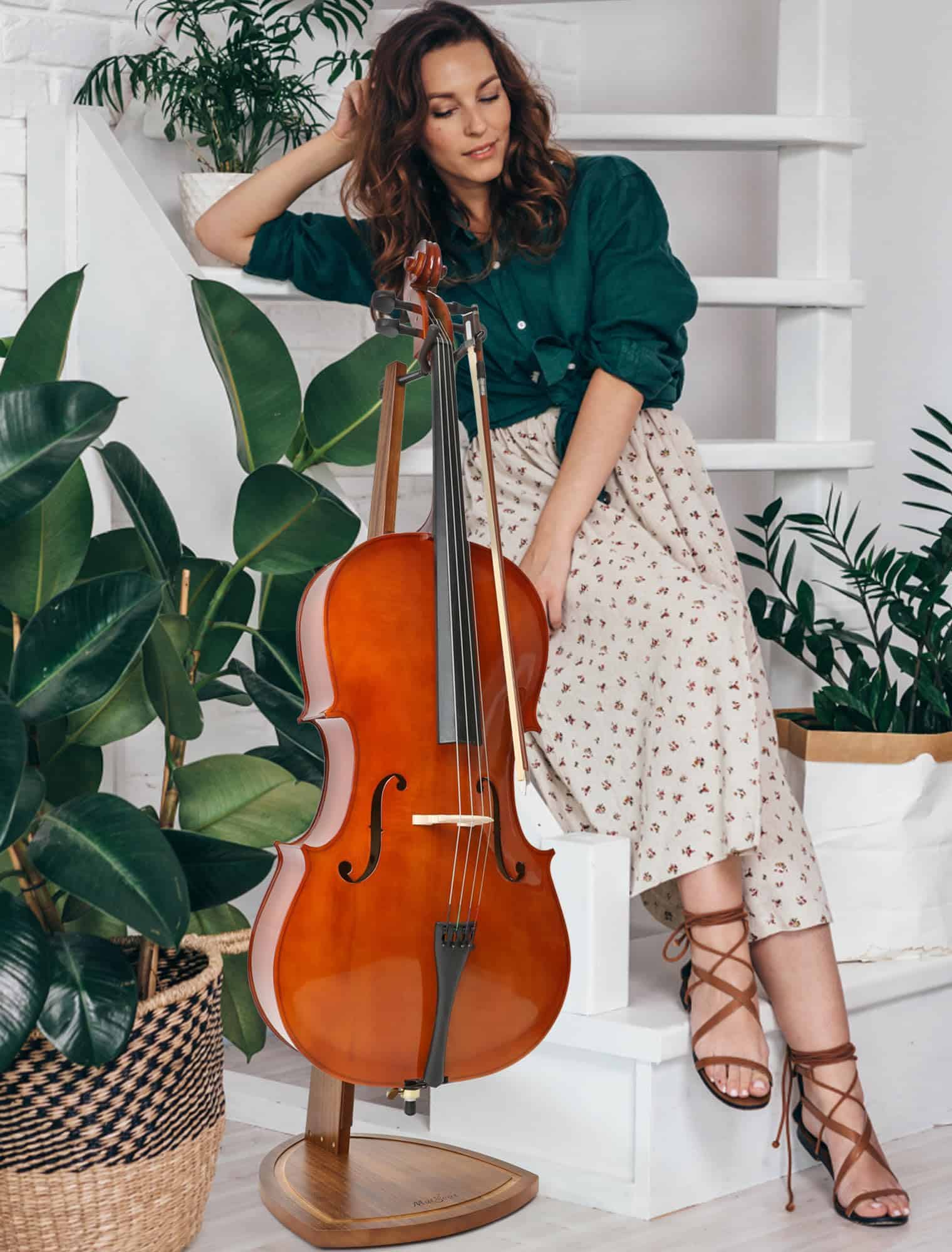 Soporte para Cello Musbeat con Porta Arco, Soporte de - Imagen 3