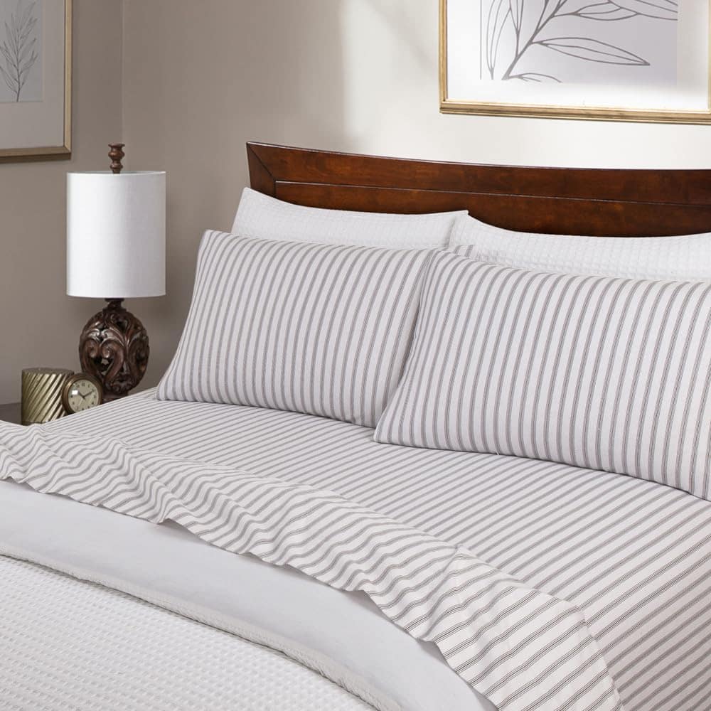 Juego de sábanas de franela Lodge & Linen tamaño King 100% - Imagen 7