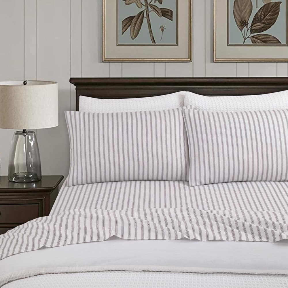 Juego de sábanas de franela Lodge & Linen tamaño King 100% - Imagen 3