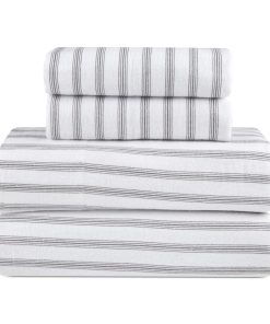 Juego de sábanas de franela Lodge & Linen -Gris