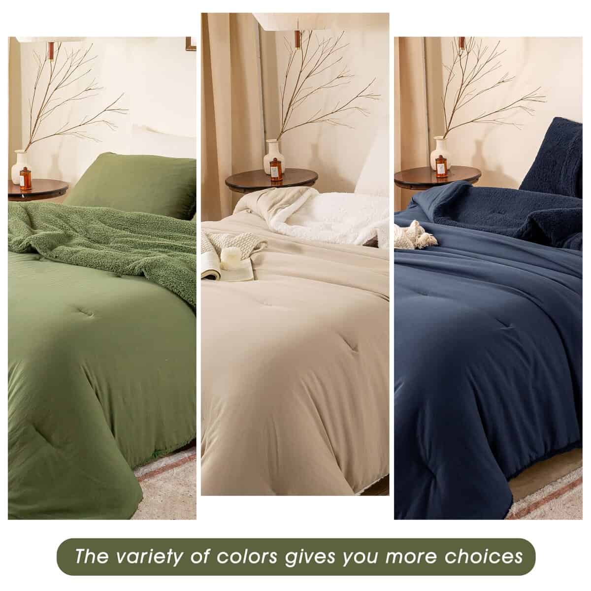 Edredón XIONGBT de Sherpa Cálido y Esponjoso para Cama King - Imagen 9