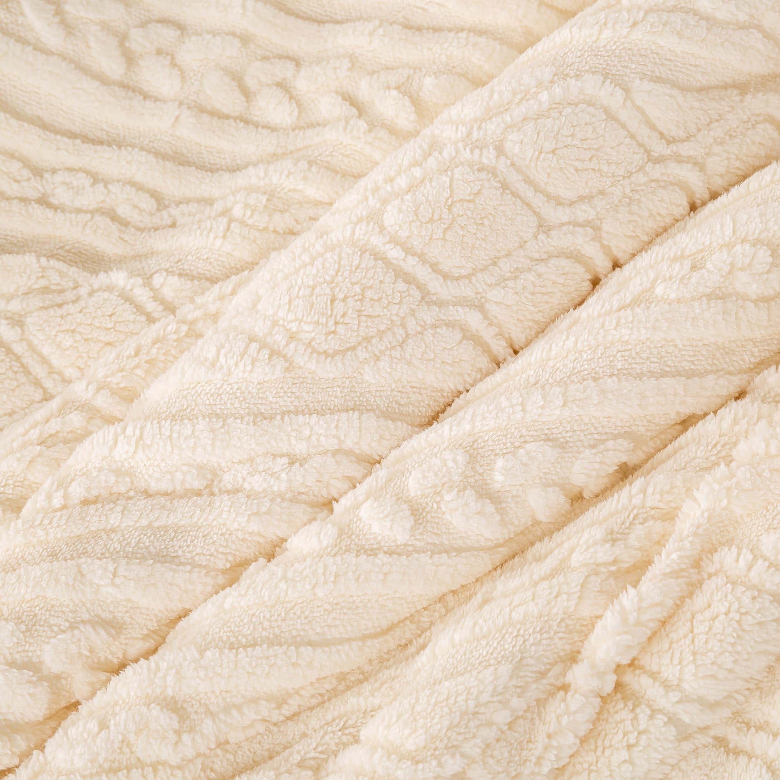 Juego de Edredón de Felpa 3D Jacquard Boho Sherpa Tamaño - Imagen 9