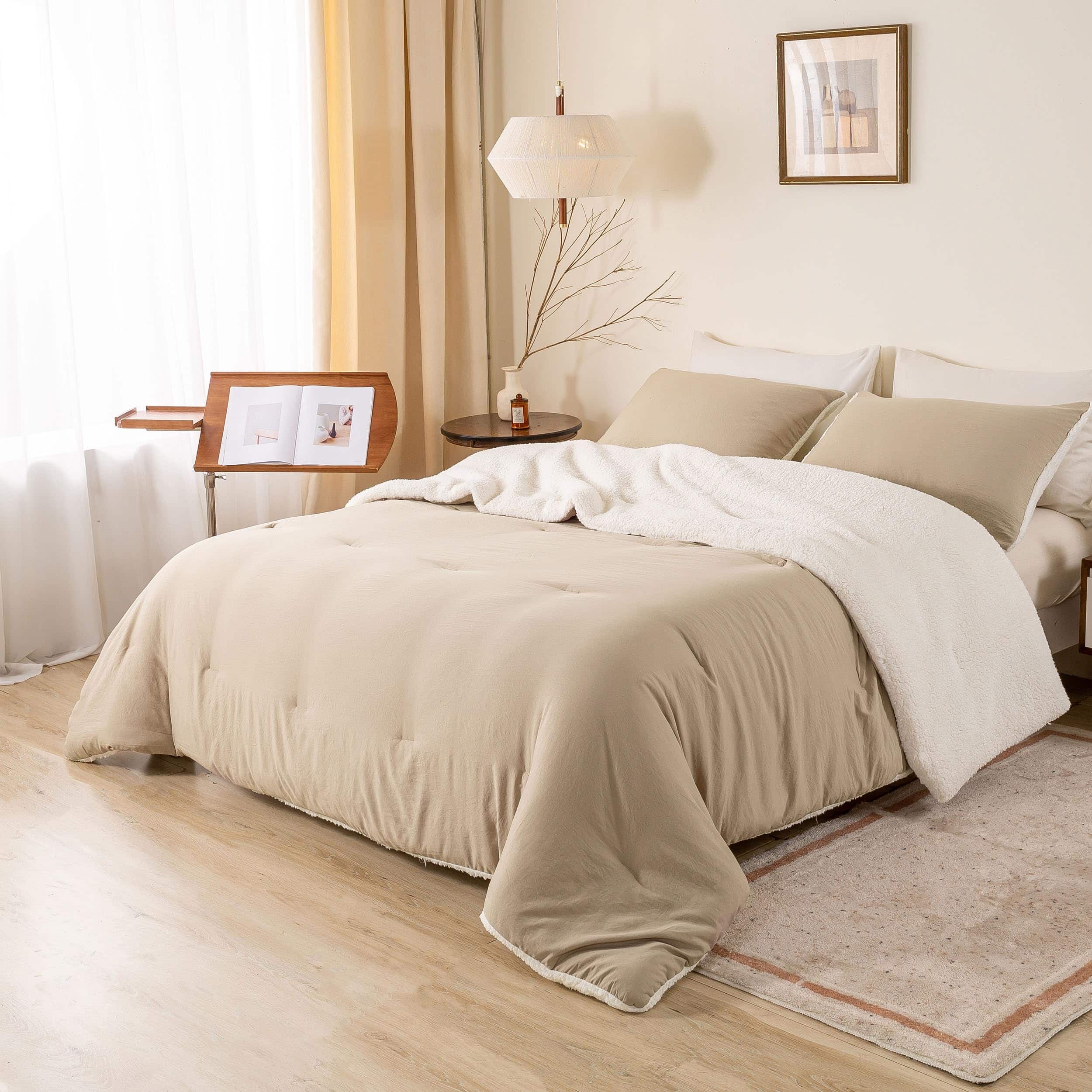 Juego de Edredón Alternativo de Plumón Ultra Suave Sherpa