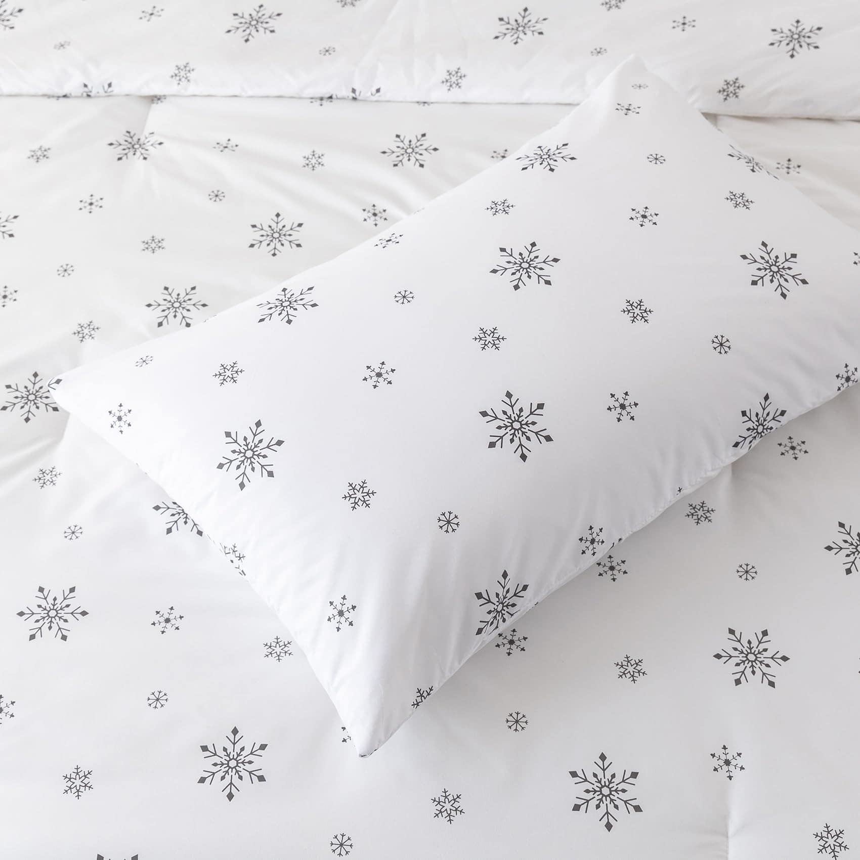 Edredón Blanco de Copos de Nieve de Navidad BOHOPOPM Tamaño - Imagen 6