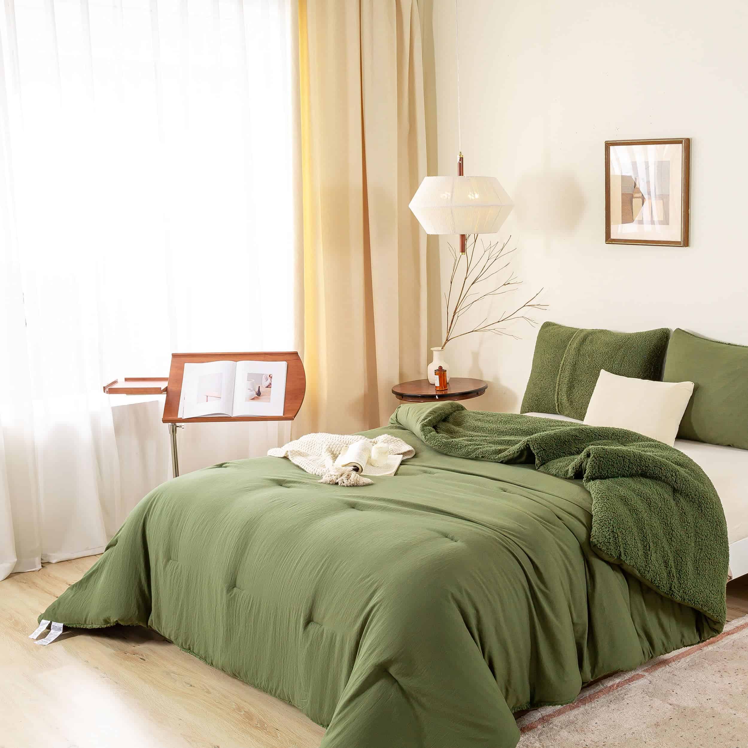 Juego de Edredón BOHOPOPM de Sherpa Ultra Suave y Cálido - Imagen 4