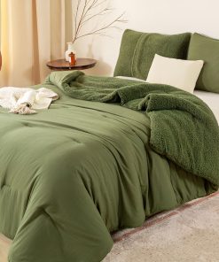 Juego de Edredón BOHOPOPM cálido y ultra suave de lana de