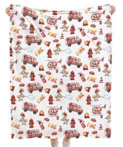 Manta de bombero Firefighter Fire Truck para niños y niñas