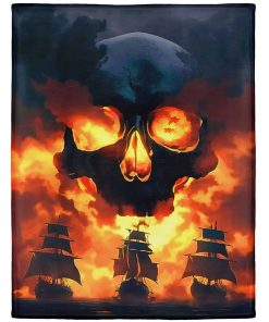 Manta Rstick Skull 60" x 80" Fuego Calavera Manta de