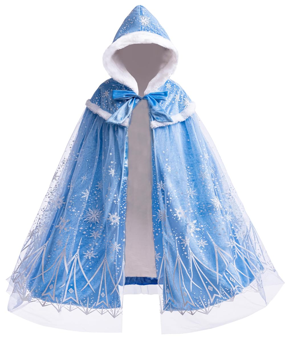 Capa de Princesa para Niñas PURFEEL de Elsa, para Disfraz
