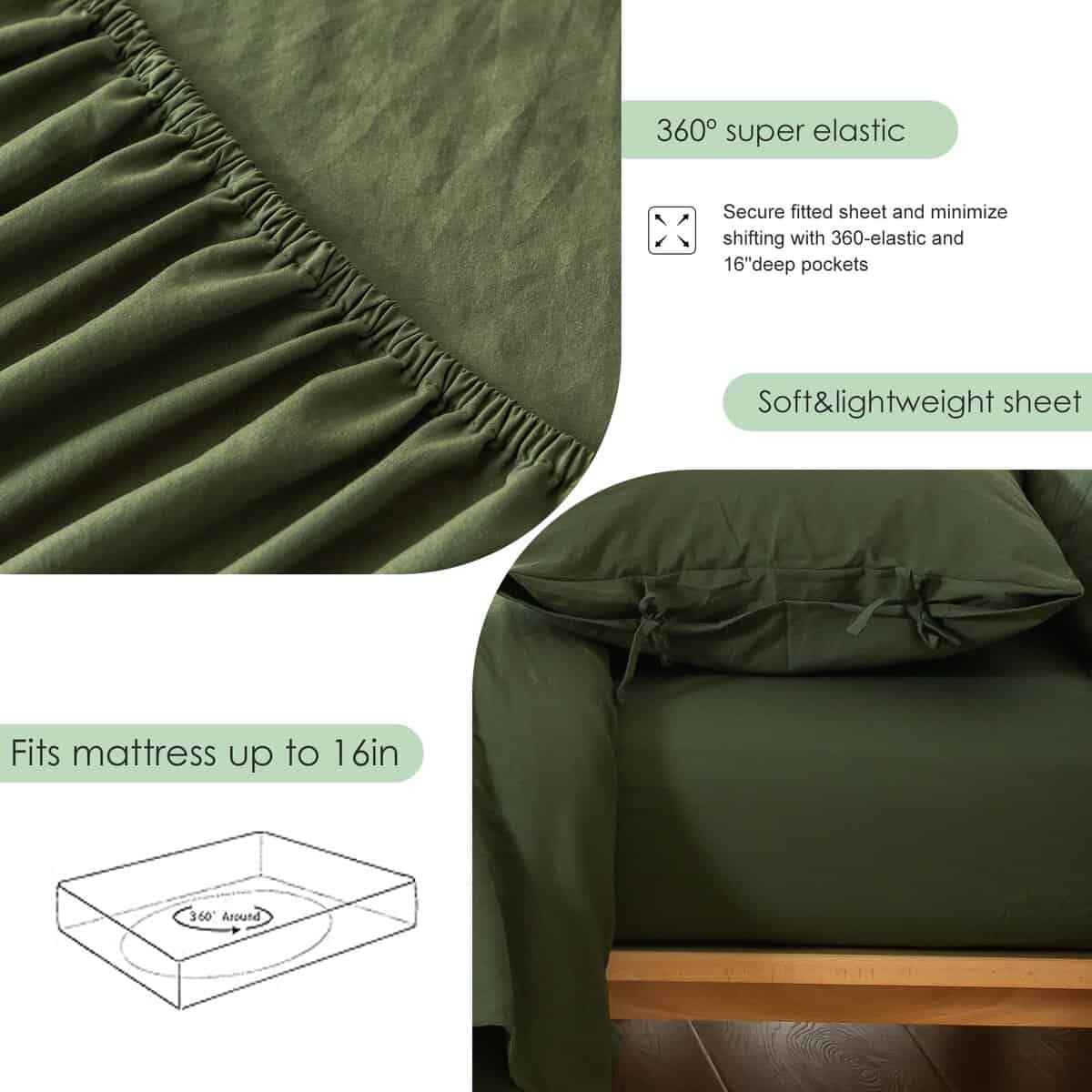 Juego de Edredón BOHOPOPM 7 Piezas de Poli Algodón Suave - Imagen 7