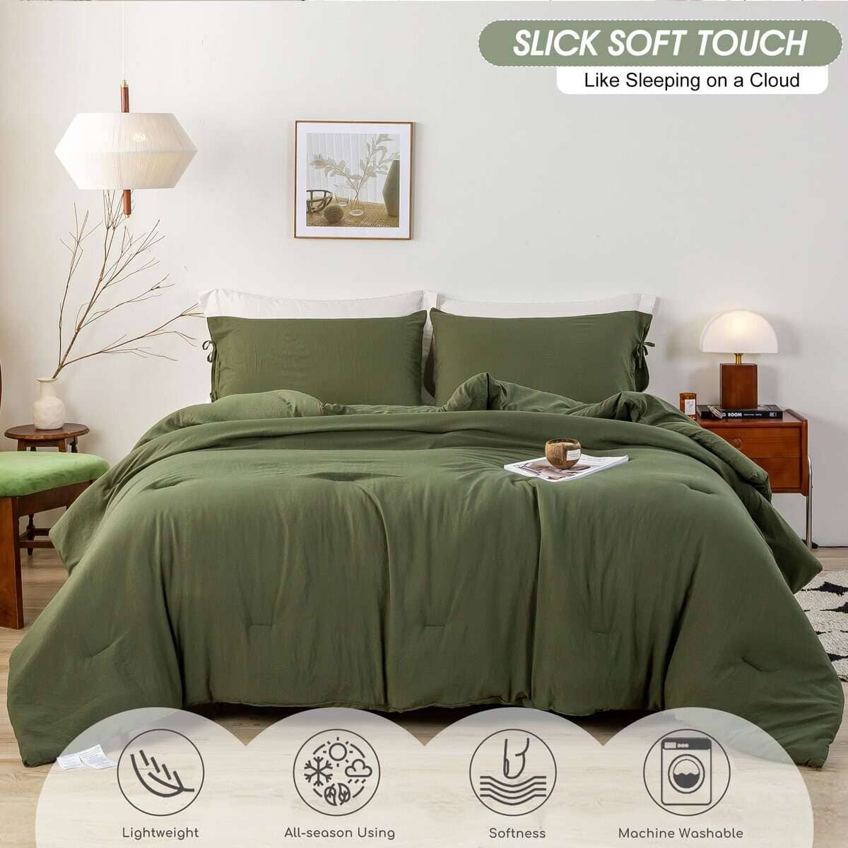 Juego de Edredón BOHOPOPM 7 Piezas de Poli Algodón Suave - Imagen 3