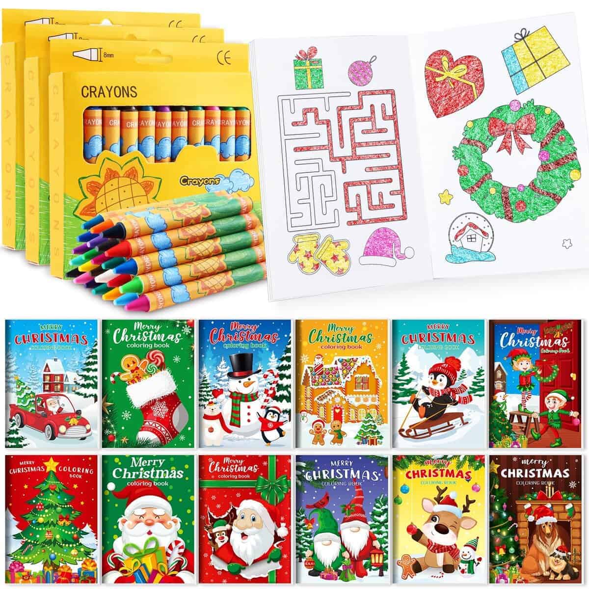 BenLouis 144pcs Libros para Colorear con -Navideños