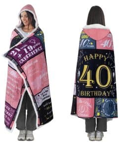 Manta con Capucha Sherpa 40 Aniversario Regalos de