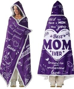 Regalos del Día de la Madre,Best Mom Ever,Manta Sudadera