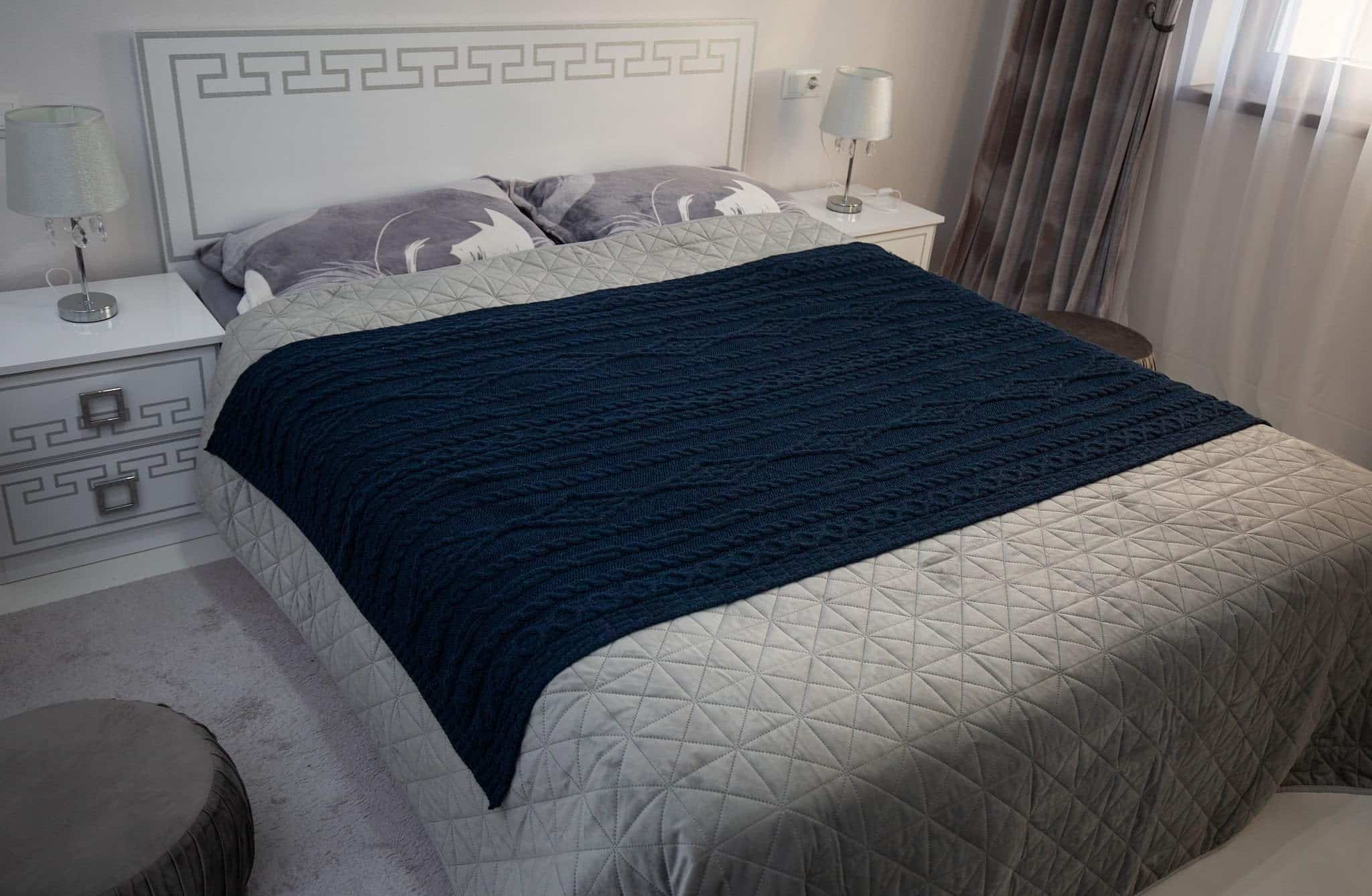 SAOL Manta de Lana de Pescador para Cama 100% Hecha en - Imagen 4