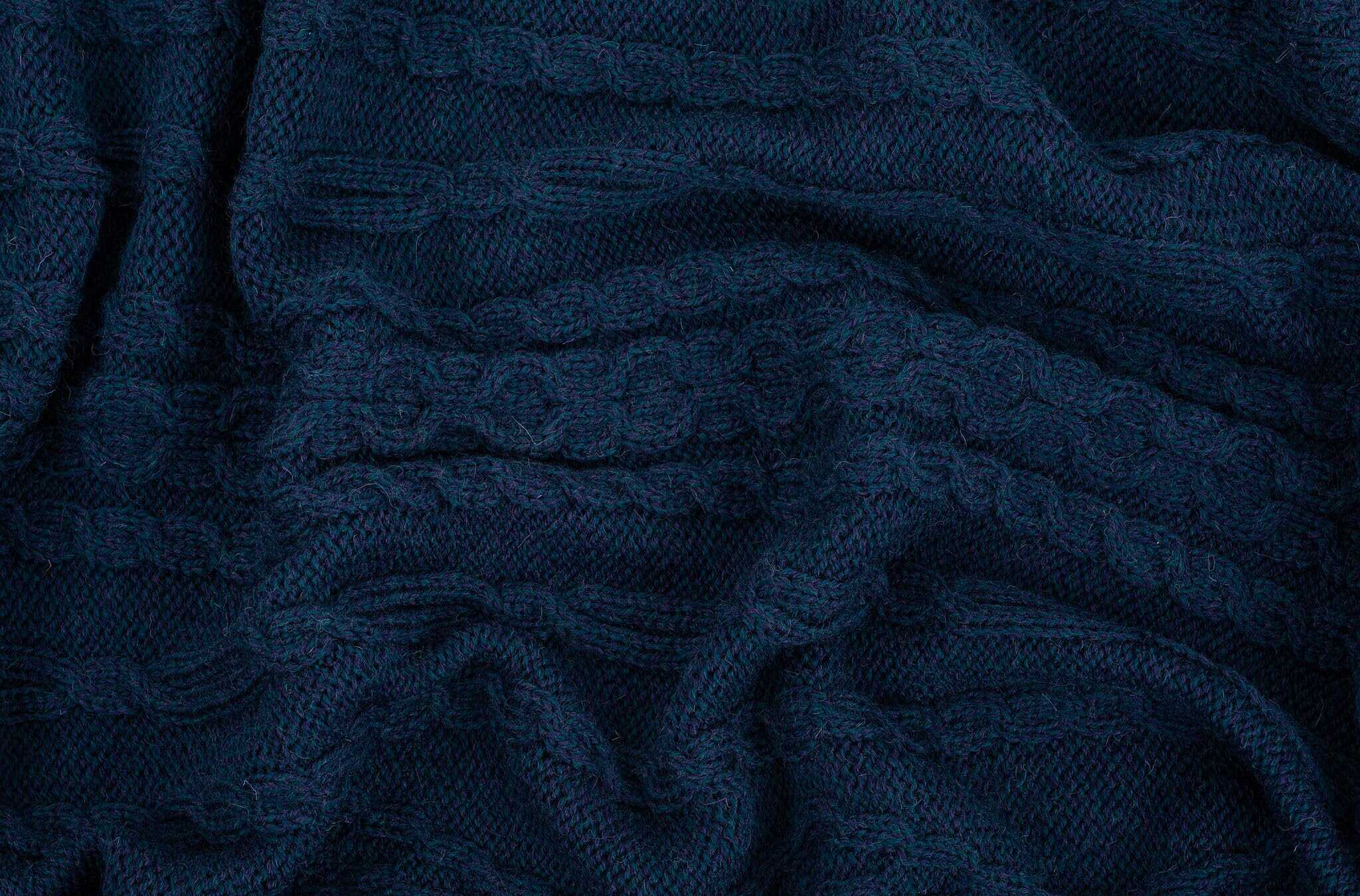 SAOL Manta de Lana de Pescador para Cama 100% Hecha en - Imagen 5