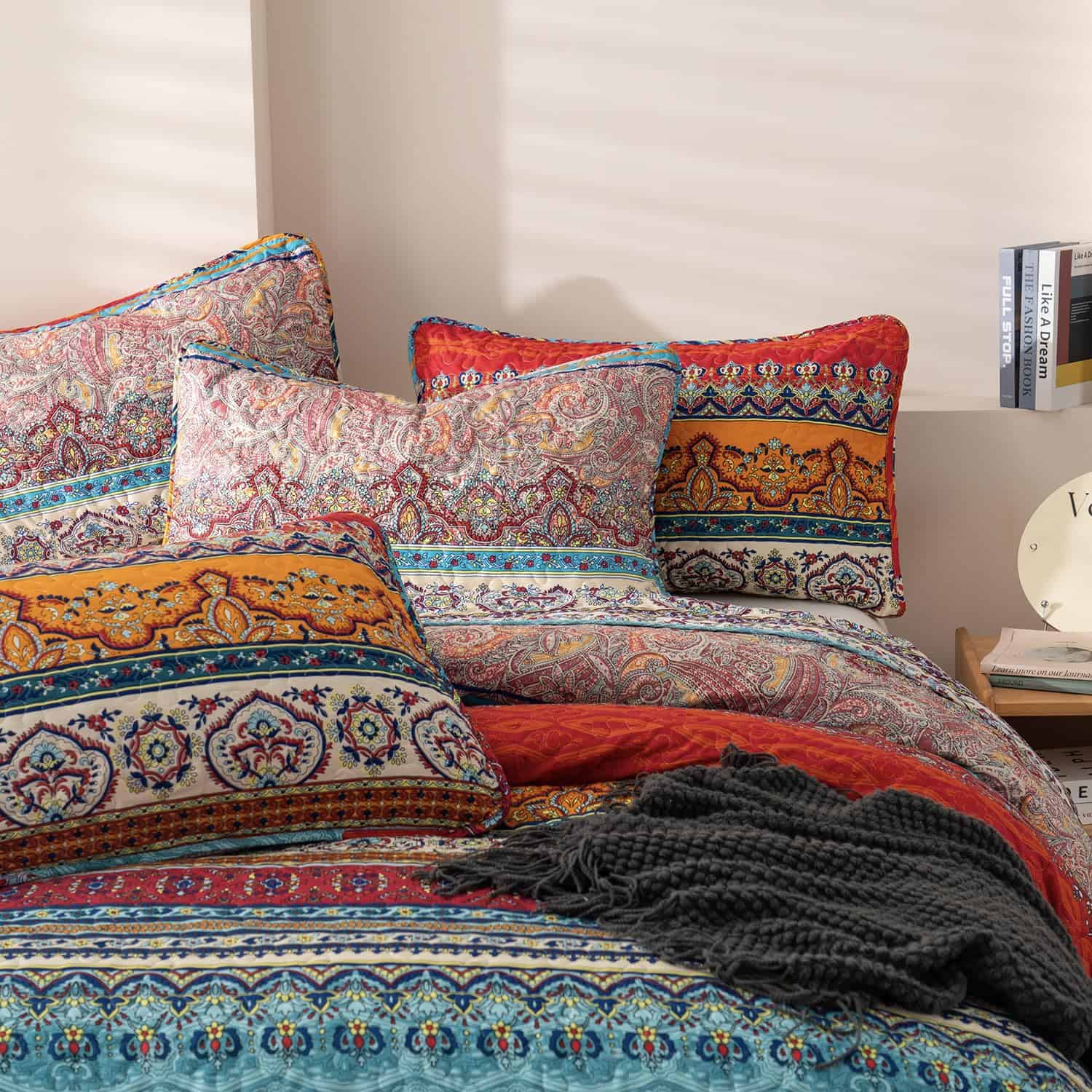 Juego de Edredón Bohemio Queen 3 Piezas Microfibra Suave - Imagen 4